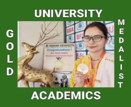 University Gold Medalist In Academics